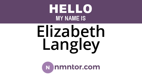 Elizabeth Langley
