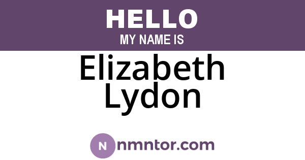 Elizabeth Lydon