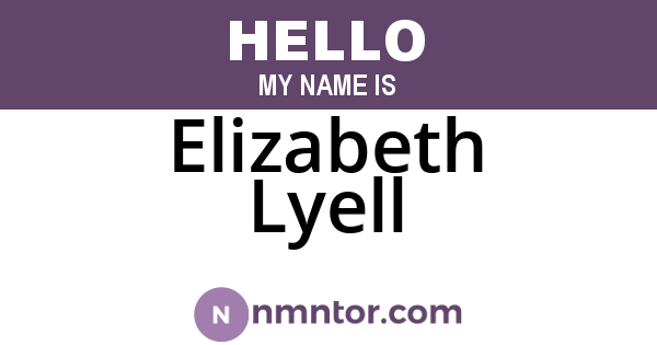 Elizabeth Lyell