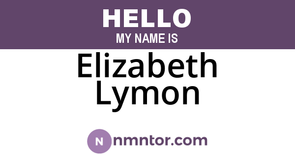 Elizabeth Lymon