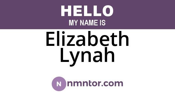 Elizabeth Lynah