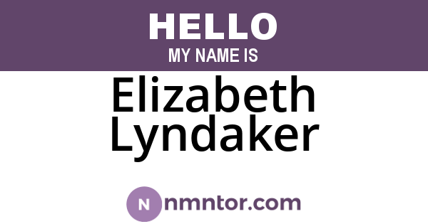 Elizabeth Lyndaker