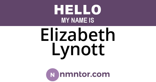 Elizabeth Lynott