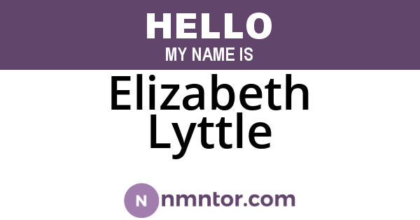 Elizabeth Lyttle