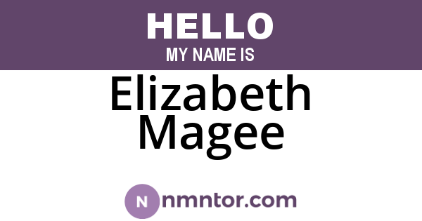 Elizabeth Magee