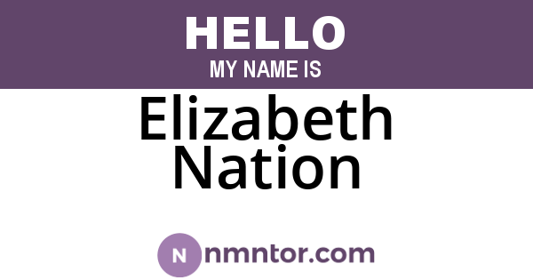 Elizabeth Nation