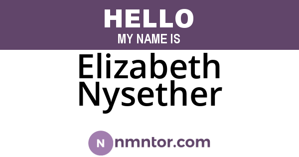 Elizabeth Nysether
