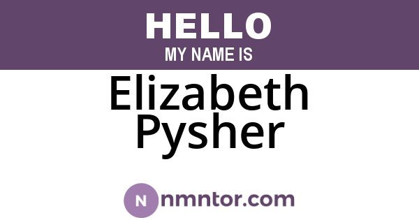 Elizabeth Pysher