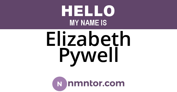 Elizabeth Pywell