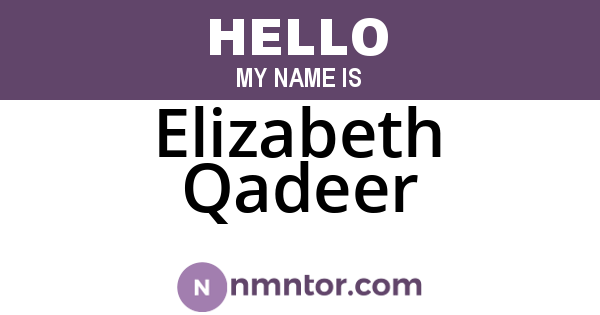 Elizabeth Qadeer