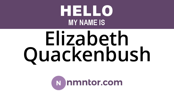 Elizabeth Quackenbush