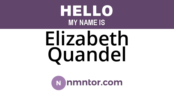 Elizabeth Quandel
