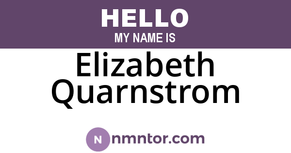 Elizabeth Quarnstrom