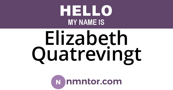 Elizabeth Quatrevingt