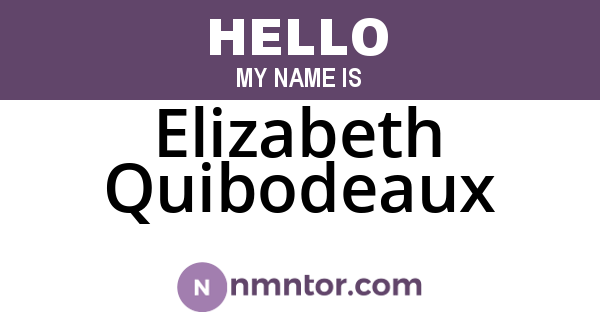 Elizabeth Quibodeaux