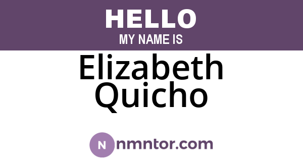 Elizabeth Quicho