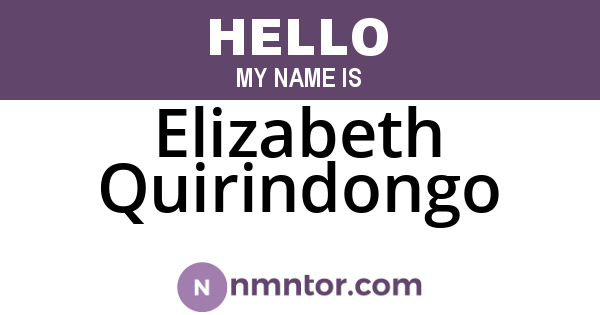 Elizabeth Quirindongo