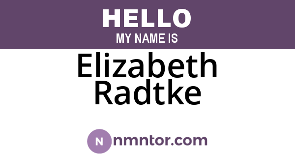 Elizabeth Radtke