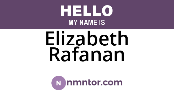 Elizabeth Rafanan