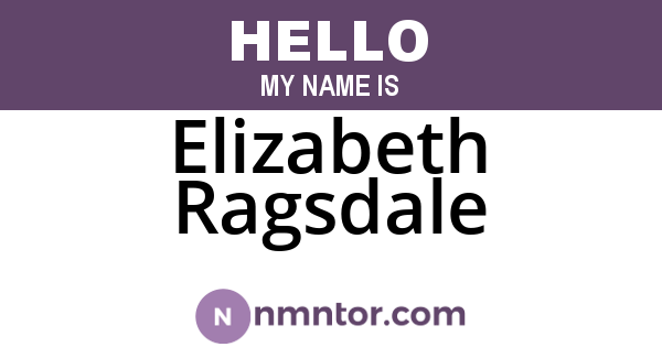 Elizabeth Ragsdale