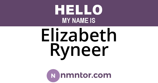 Elizabeth Ryneer