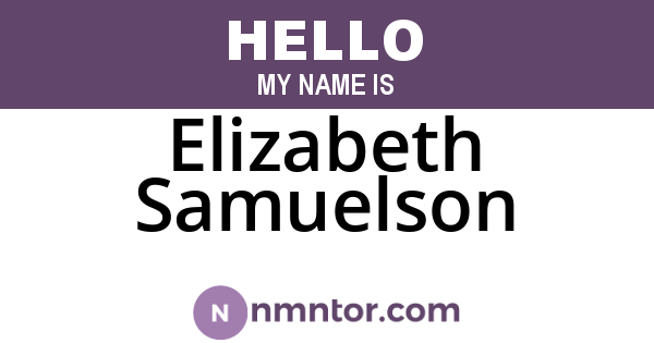 Elizabeth Samuelson