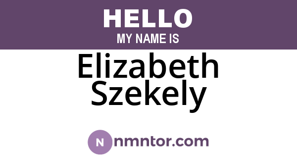 Elizabeth Szekely