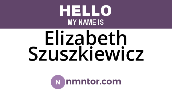 Elizabeth Szuszkiewicz