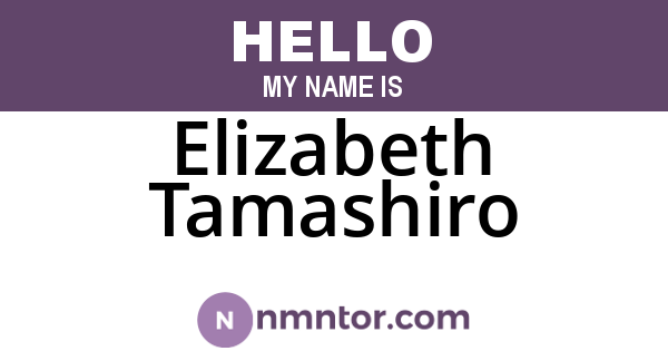 Elizabeth Tamashiro