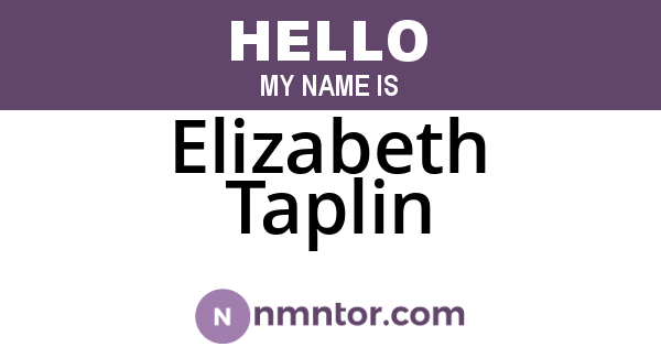 Elizabeth Taplin