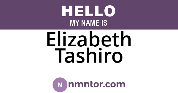 Elizabeth Tashiro