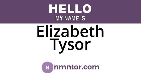 Elizabeth Tysor