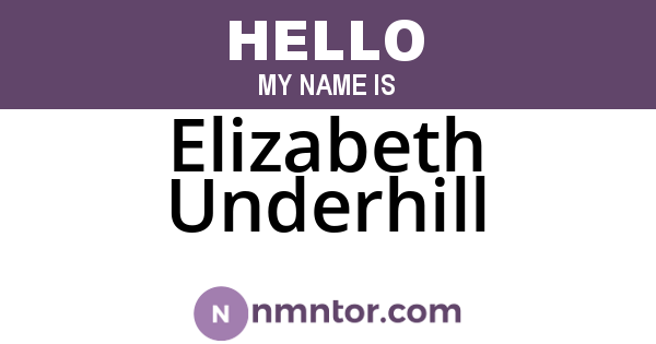 Elizabeth Underhill