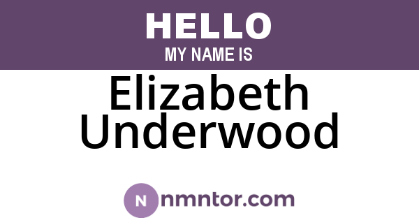 Elizabeth Underwood