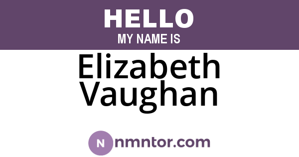 Elizabeth Vaughan