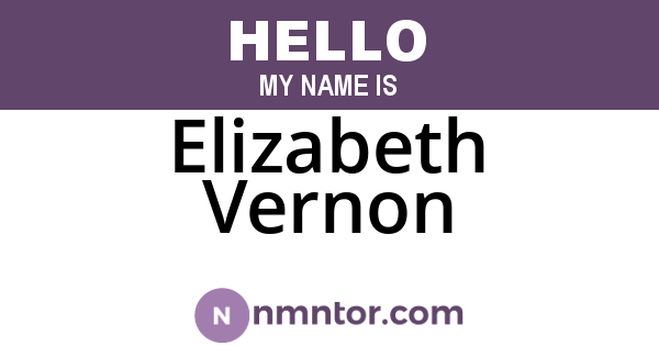 Elizabeth Vernon