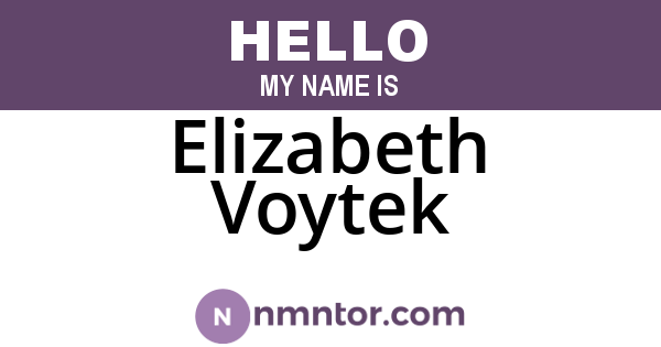 Elizabeth Voytek