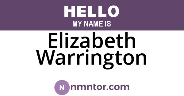 Elizabeth Warrington