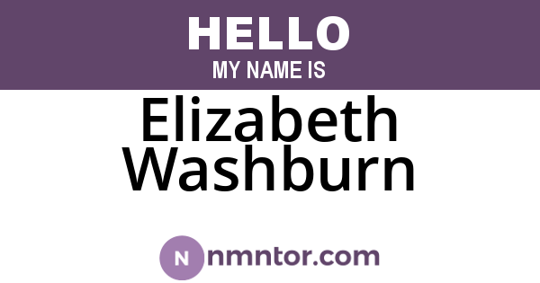 Elizabeth Washburn