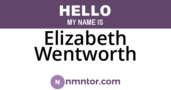 Elizabeth Wentworth