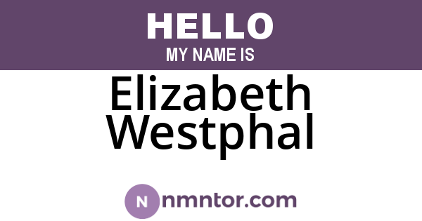 Elizabeth Westphal