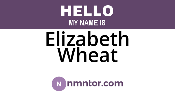 Elizabeth Wheat