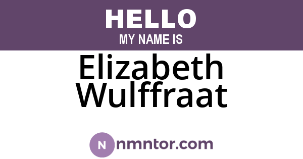 Elizabeth Wulffraat
