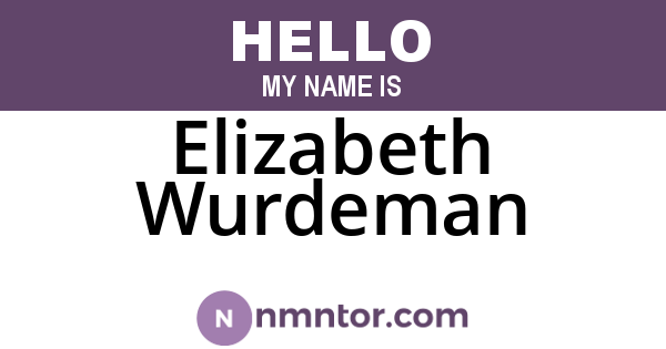 Elizabeth Wurdeman