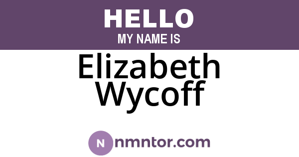 Elizabeth Wycoff