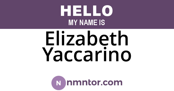 Elizabeth Yaccarino