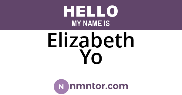 Elizabeth Yo