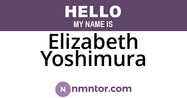 Elizabeth Yoshimura
