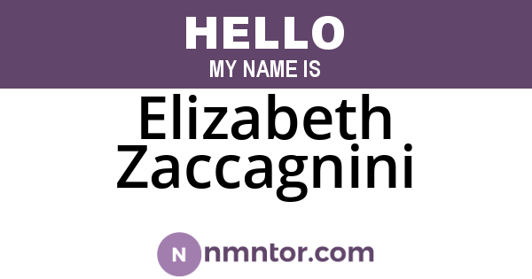 Elizabeth Zaccagnini