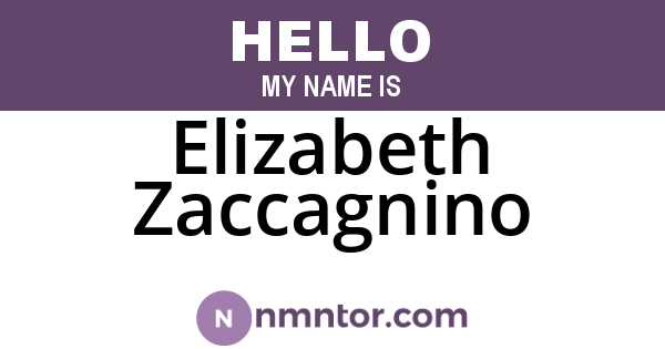 Elizabeth Zaccagnino